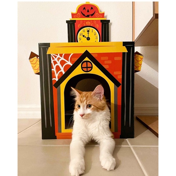NWT Hyde & Eek Halloween Double Deck Clock Tower Cat Scratcher - Picture 6 of 7